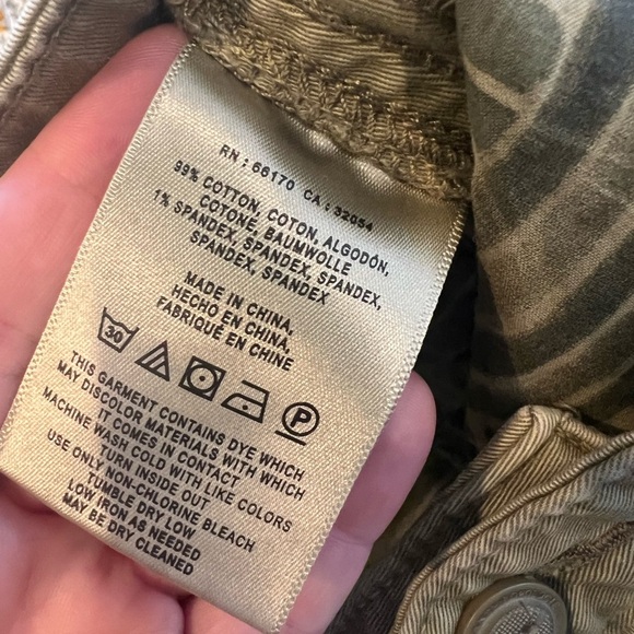 Chino by Anthropologie Women’s Chino Pant Relaxed Fit Green Side Stripe Size 31 - Picture 8 of 8